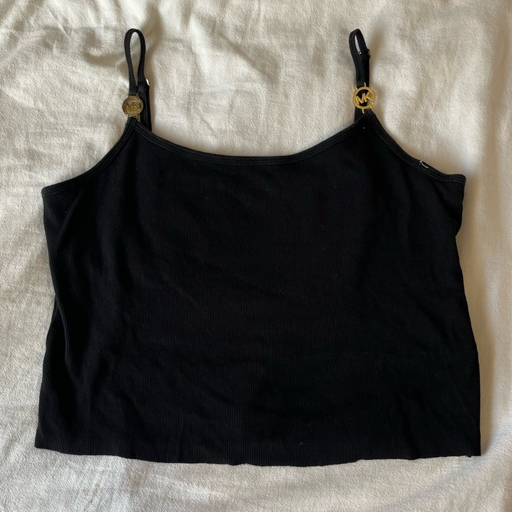 Micheal Kors Raw Trim Cropped Tank